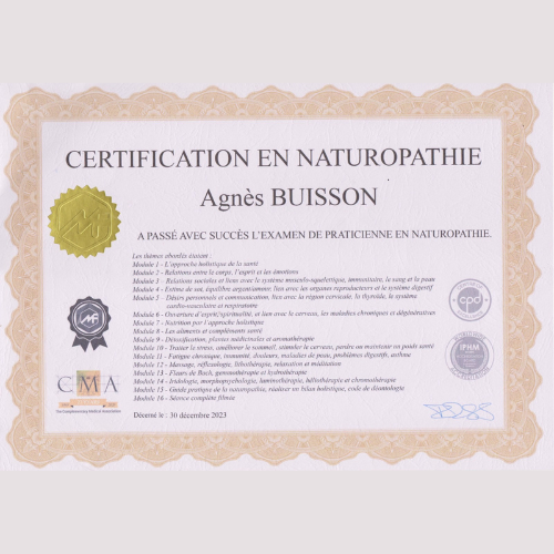 Parcours de la naturopathe Agnès Buisson à Saint Affrique
